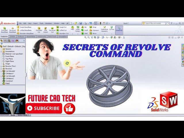 Alloy | Wheels| by using | #Revolved | command | #tutorial Class-3 #Solidworks  #Futurecadtech