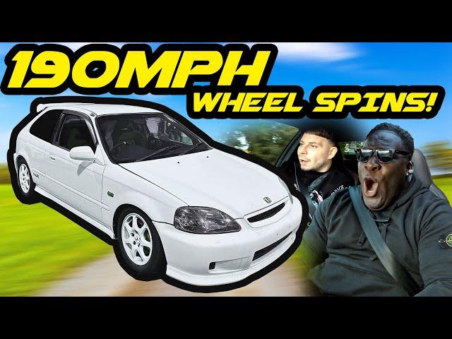 *190MPH* WHEEL SPINS IN MY 640BHP HONDA CIVIC EK9 WITH DRIVA DAVE 