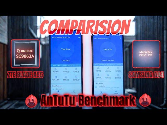 Samsung Galaxy A04 vs ZTE Blade A55 Antutu Comparison | Helio P35 vs Unisoc SC9863A