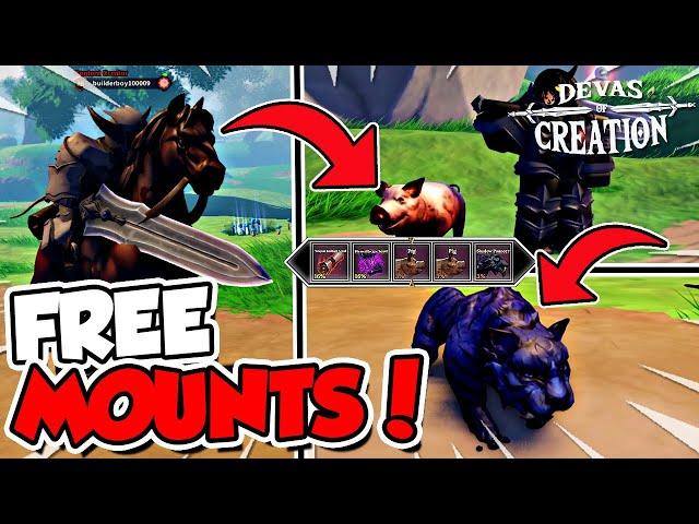 Devas Of Creation Best Beginners Mount Guide! (How To Get Free Horse,Pig,Panther Mount)