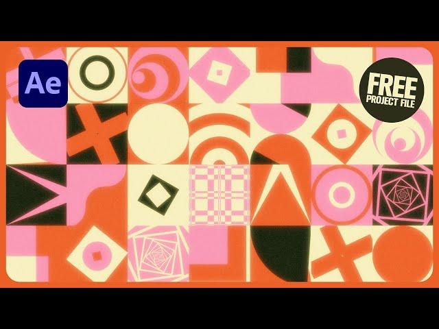 Geometric Shapes Looping Grid | After Effects Tutorial