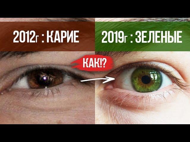 Как я поменял цвет глаз? Из КАРИХ в ЗЕЛЕНЫЕ!