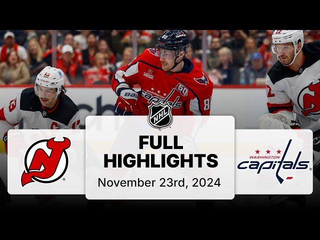 NHL Highlights | Devils vs. Capitals - November 23, 2024