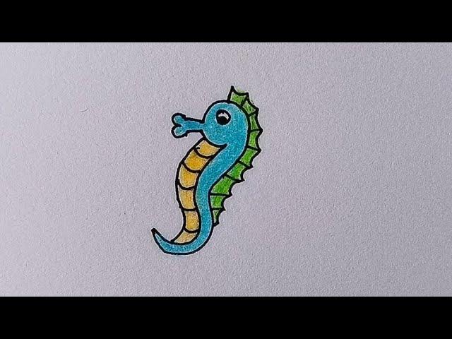 sea horse drawing #viral #video