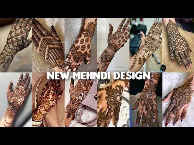 new mehndi design with Easy pattern 2023 | front hand and back hand mehndi design@alveenafatimaA