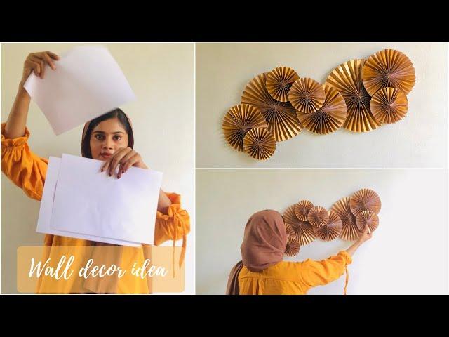 Wall decor ideas | paper craft | diy ideas | hanging paper fan decor | wall hanging |