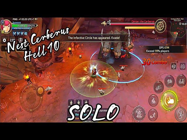 Solo Nest Cerberus Hell 10 - Dragon Nest M New World