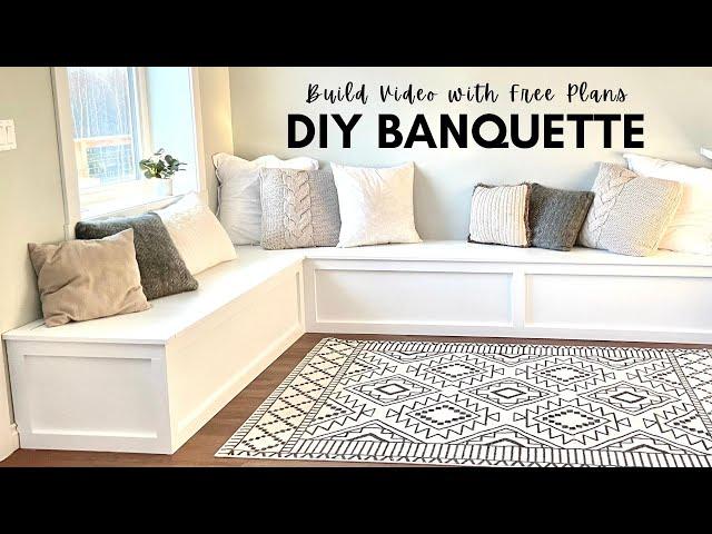 DIY Banquette Bench with Flip Up Storage