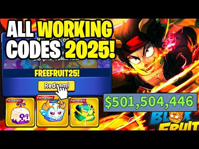 *NEW* ALL WORKING CODES FOR BLOX FRUITS IN 2025! ROBLOX BLOX FRUITS CODES