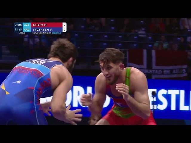 Haji ALIYEV (AZE) vs. Vazgen TEVANYAN (ARM) | Seniors World Championships 2023 | Quarter Final | FS