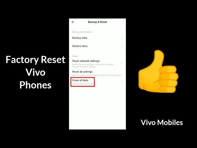 How to Factory reset of Vivo Android Mobile || 100% Working ||