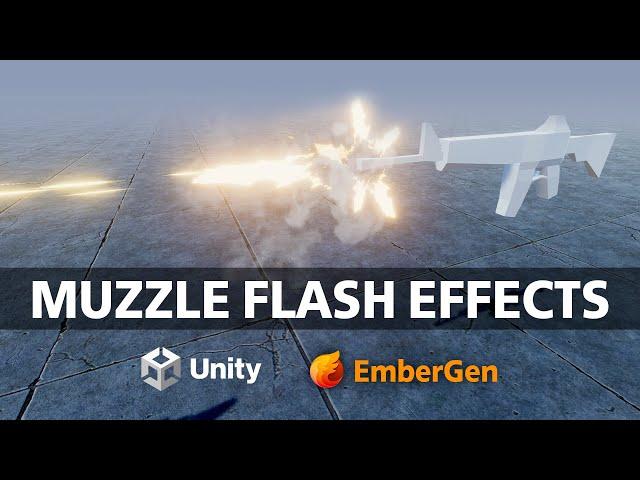 How to create muzzle flash effects in Unity using EmberGen - Game VFX Tutorial