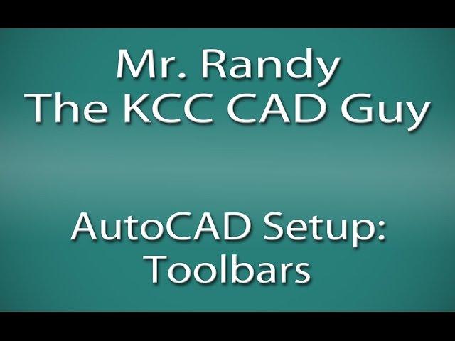 AutoCAD 2015 Turning on Toolbars