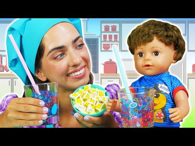 Пупс Беби Бон Братик на волшебной кухне! Игры в пластилин Play Doh! Готовлю игрушкам попкорн и смузи