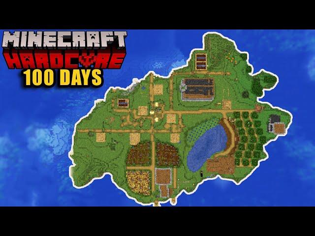 I Survived 100 DAYS Of HARDCORE Minecraft But It's SURVIVAL ISLAND