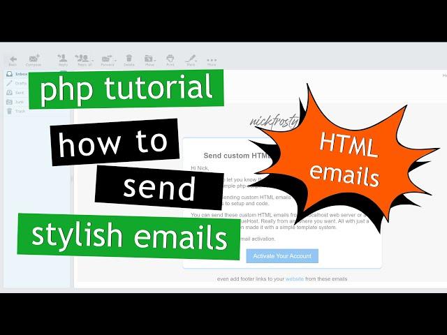 PHP Tutorial: How to send HTML emails with php | PHP email template system | Send stylish emails php