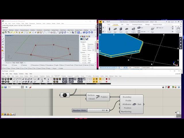 Tekla Strucutres : Training Basic Grasshopper Tekla Link  || Part 1