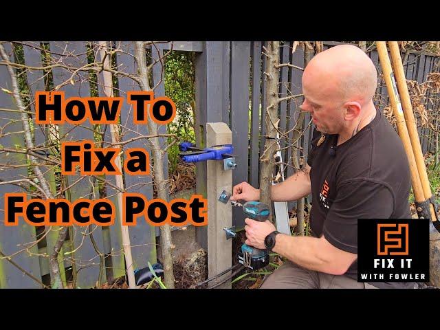 The Best Way to Fix a broken or leaning Fence Post