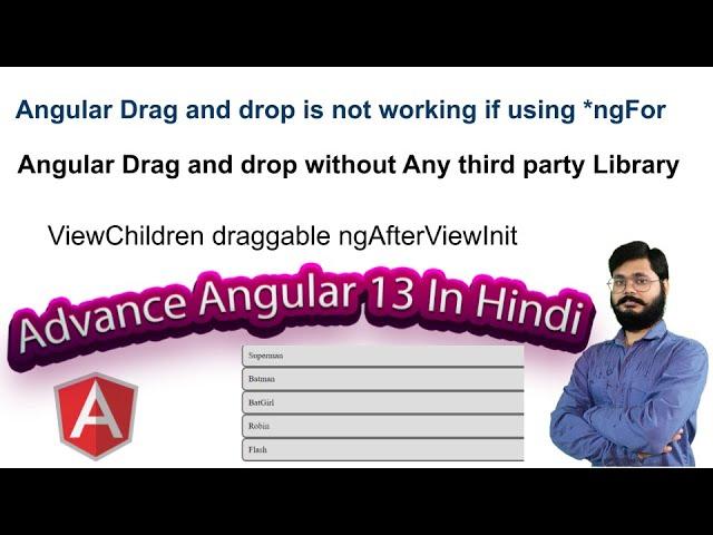 Angular Drag and drop is not working if using *ngFor | Angular Drag and drop without Any Library