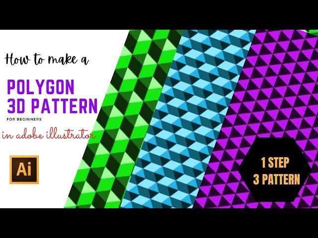 How to make pattern in illustrator? polygon part-3