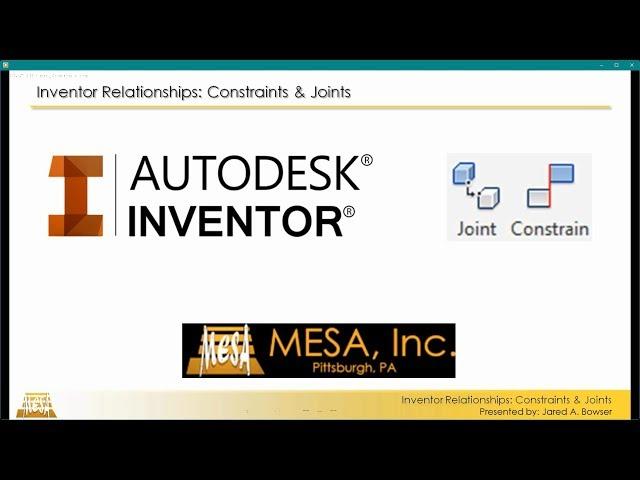 Inventor Relationships: Constraints vs Joints