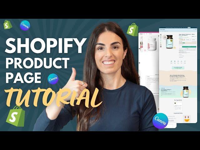 Shopify Product Page Design: Full Step by Step Tutorial (Infographics, Tabs, Sections, and more...)