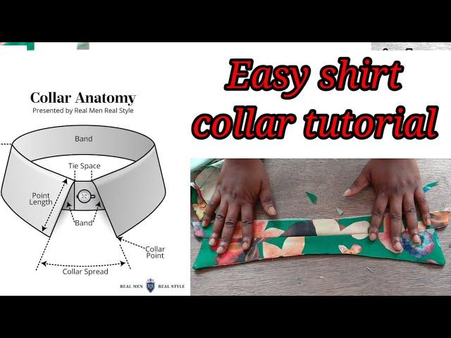 How to cut and sew a shirt collar/perfect collar tutorial