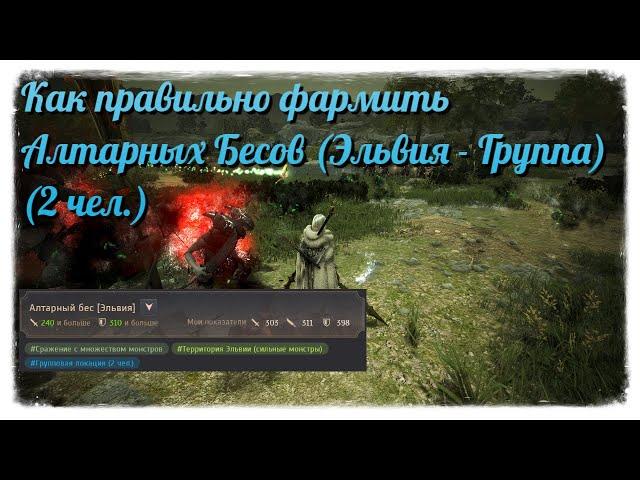 Black Desert / BD: Как правильно фармить Алтарные Бесы (Эльвия Серендия - Группа 2 чел.)