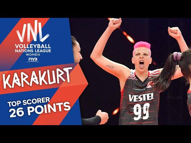 Ebrar Karakurt - TOP SCORER - with 26 Points Made in Poland vs. Turkey  | Women's VNL Highlights