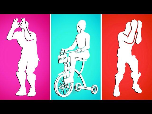 Top 40 Popular Fortnite Dances & Emotes! (Billy Bicycle, Get Griddy, Bring It Around)