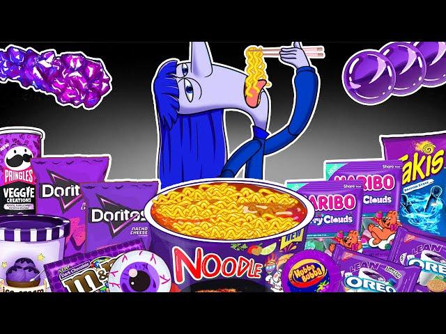 Ennui - Inside Out 2 Convenience Store Purple Food Mukbang Animation | ASMR