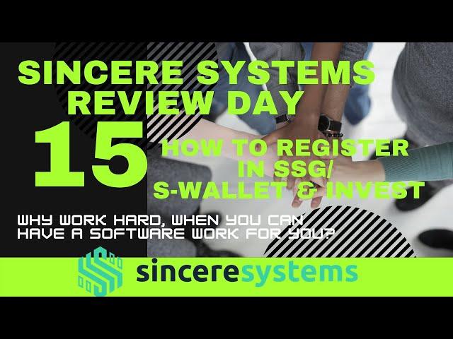  *HOW TO REGISTER & USE S-WALLET IN SSG  *SINCERE SYSTEMS INVESTMENT