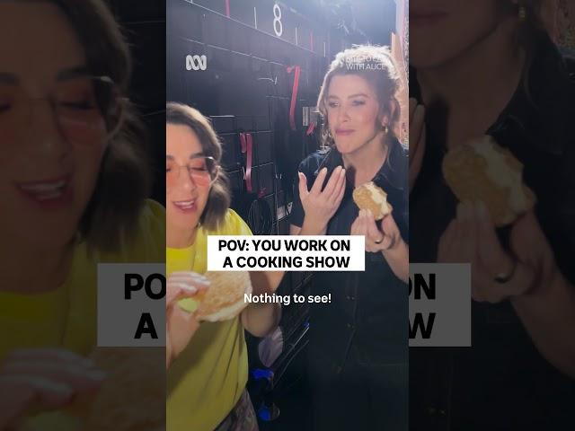Busted  #ABiteToEatWithAlice #AliceZaslavsky #MeganBurslem #Backstage #CookingShow