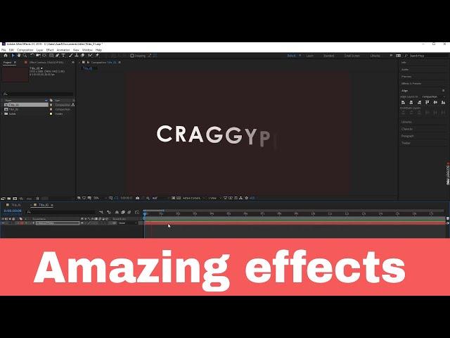 After effects tutorial for beginners (Quick)