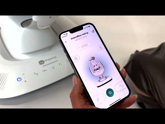 4moms mamaRoo New - подключение качелей к смартфону