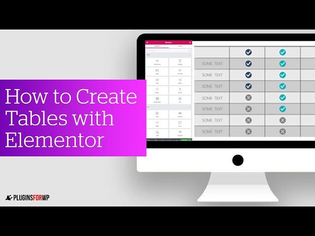 How to Create Tables With Elementor in WordPress