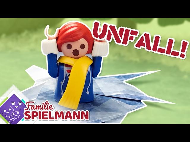 Playmobil Film Deutsch     UNFALL - Erik bricht ins Eis ein -   Blaulicht #FamilieSpielmann