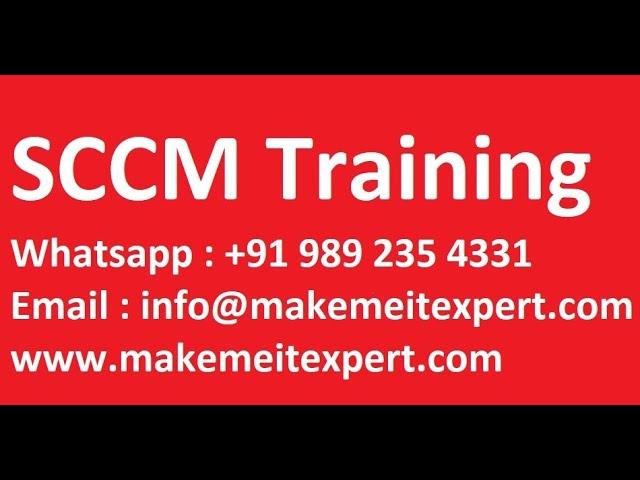 Microsoft Endpoint Configuration Manager MECM  / SCCM Training Tutorial Step By Step