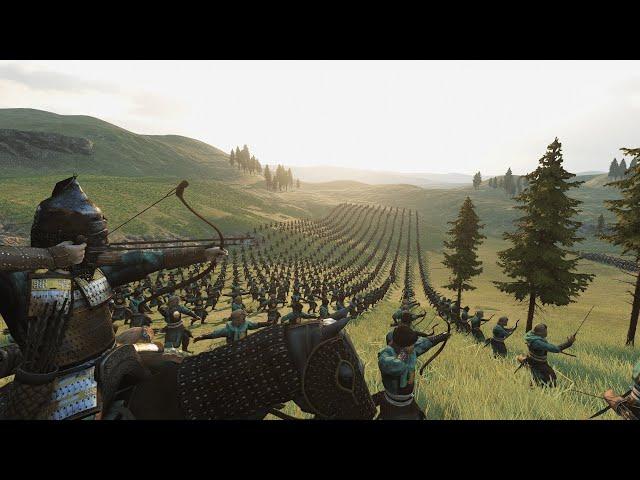 1000 Khuzait Archers vs 400 Imperial Legionnaire | Mount & Blade Bannerlord