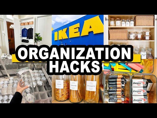 IKEA Organization HACKS!  (transform a messy SPACE!)