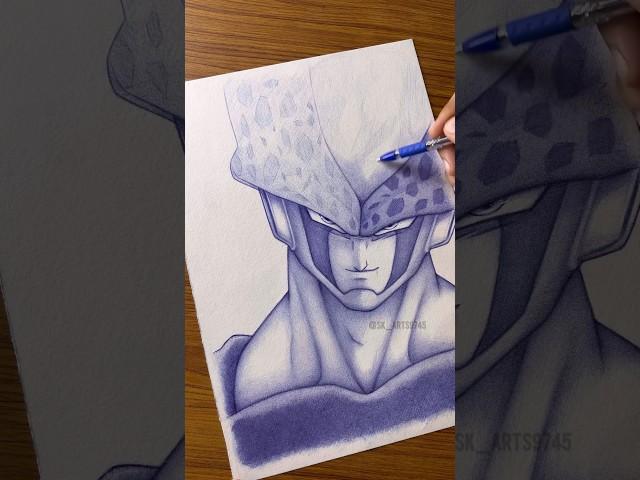 Cell Pen Drawing By SK Art |  Dragon ball z #drawing #anime #penart