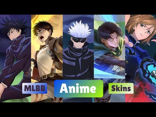 Mobile Legends All Anime Collab Skins| Entrance Animation and Special Emote 