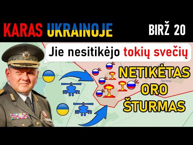 Birž 20: PRASIVERŽIMAS: 2 Ukrainiečių Sraigtasparniai NUSIAUBIA Rusų Bazę | Karas Ukrainoje Apžvalga