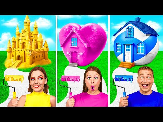 One Colored House Challenge | Funny Moments by Fun Teen