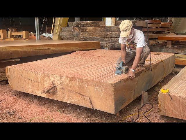 Make The MOST AMAZING Giant Dining Table From A Giant Tree