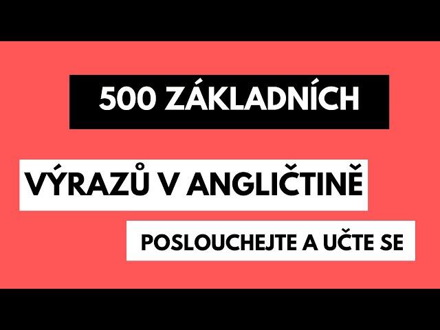 500 základních výrazů v angličtině