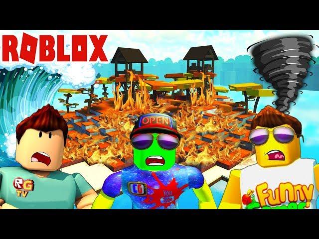 Survival CRAZY island in ROBLOX! Joint adventures with Funny Games TV and Roblox Games TV