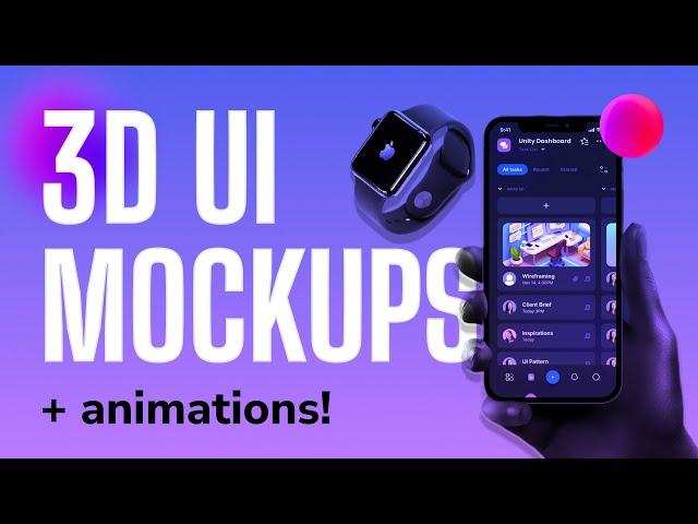 New 3D UI Mockups & Animations You'll Love! | Design Essentials