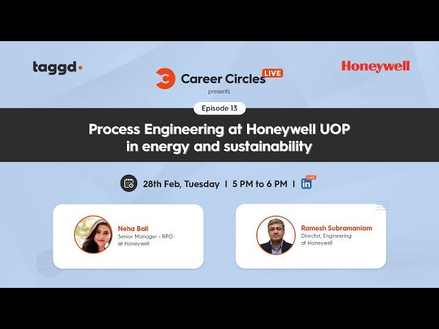 Career Circles L.I.V.E - EP 13 Process Engineering at Honeywell UOP in Energy and Sustainability