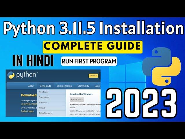 How to Install Python 3.11.5 on Windows 10 [2023 ]  | Python 3.11.5 Installation Complete | Python